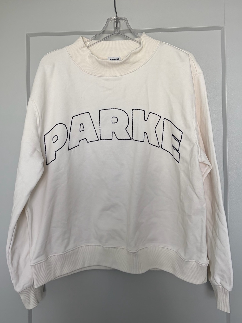 Parke x Target Mockneck Pullover Sweatshirt Cream